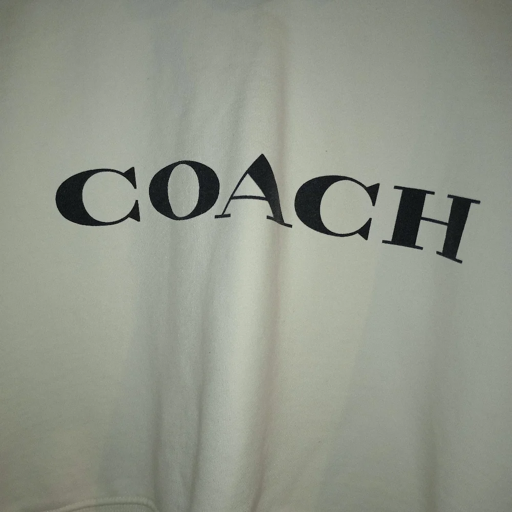 NWOT Coach White Cropped Hoodie Women's Size Medium - Picture 5 of 7